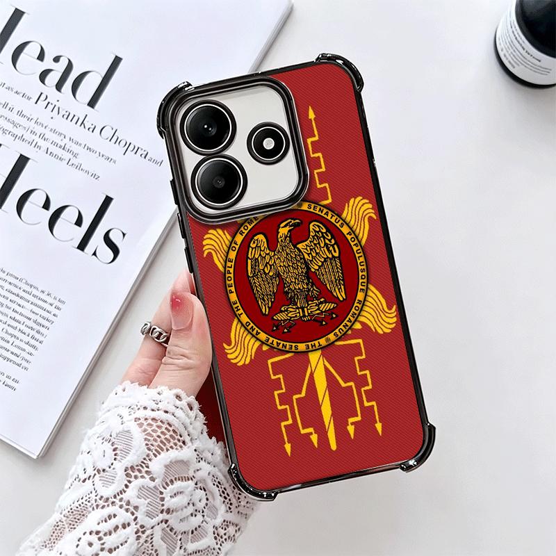SPQR Roman Imperial Legionv Soft Phone Case For Xiaomi Redmi Note 14 15 Pro Plus 13 12 11S 11T 5G 10 9S 9 Plating Anti-Fall Fund