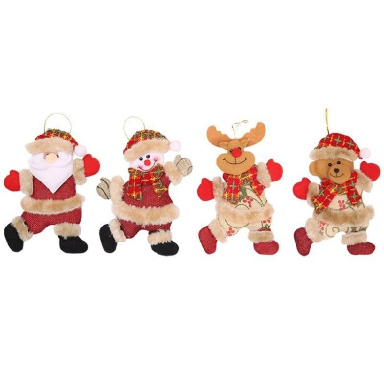 

Seasonal Fabric Hanging Decorations 4 Unique Christmas Character Ornament Durable Reusable Holiday Design 1