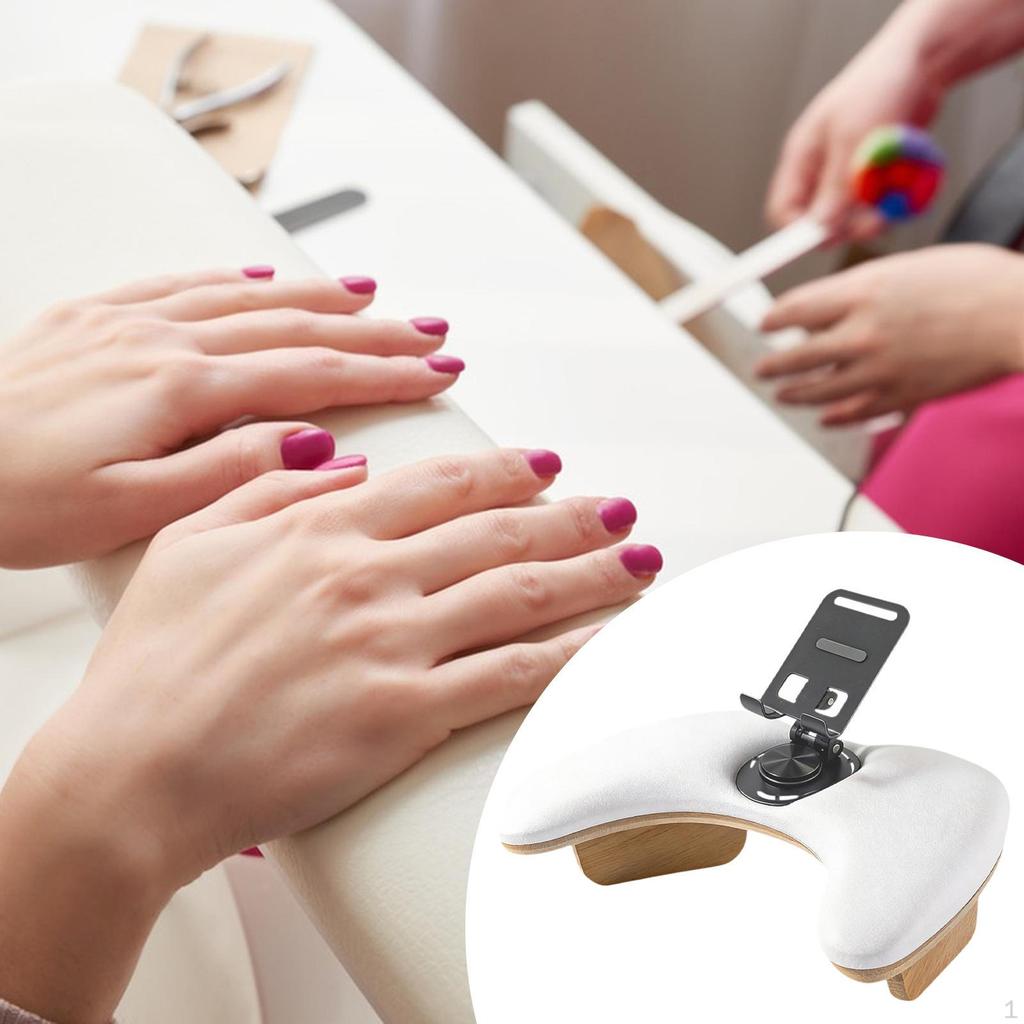 Arm Rest for Nails Tech Armrest with Rotating Phone Holder,Sturdy,Professional,Comfortable,Hand