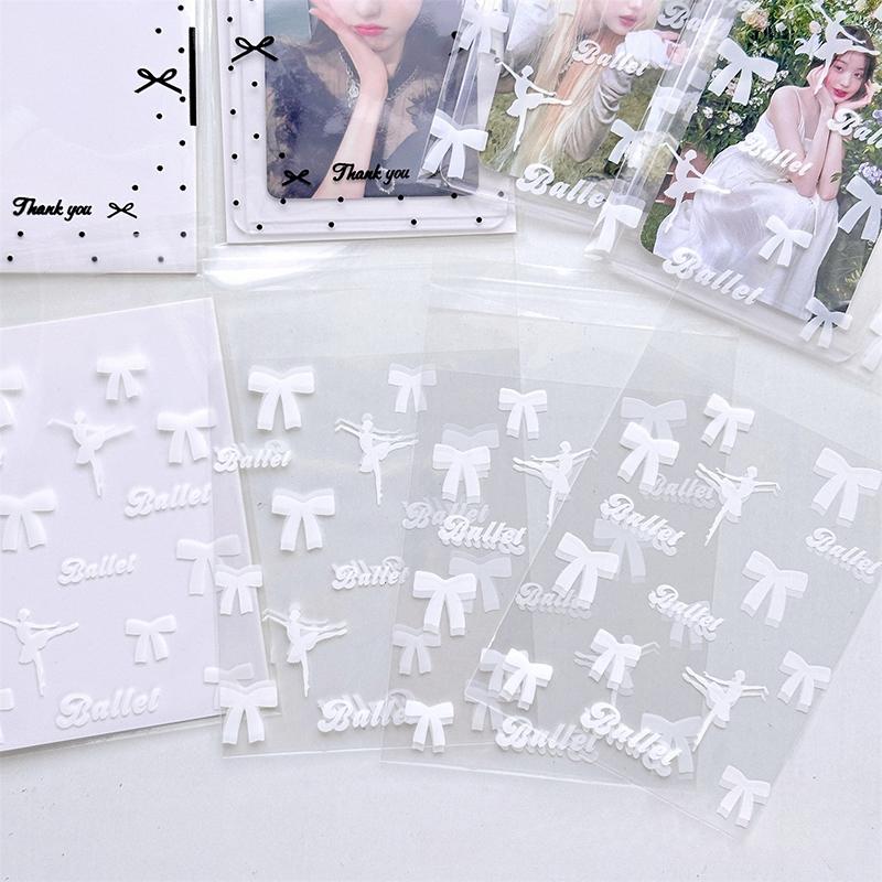 50Pcs/Pack Clear Photocard Sleeves Self-Adhesive Card Cover Idol Photo Packaging Bag Self Sealing Bag Gift Card Protector