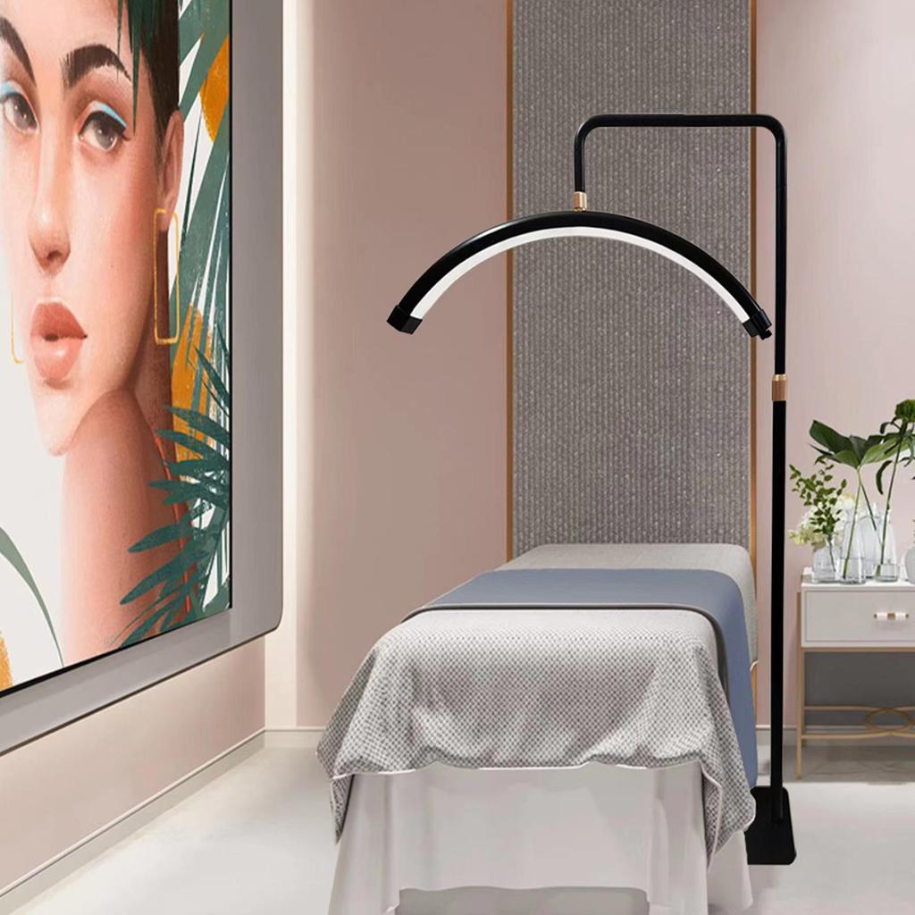 16-inch LED Beauty Light for Microblading, Manicure, Eyebrow Tattoo, Eyelash Extensions with Stepless Dimming U-Shaped Floor Design.
