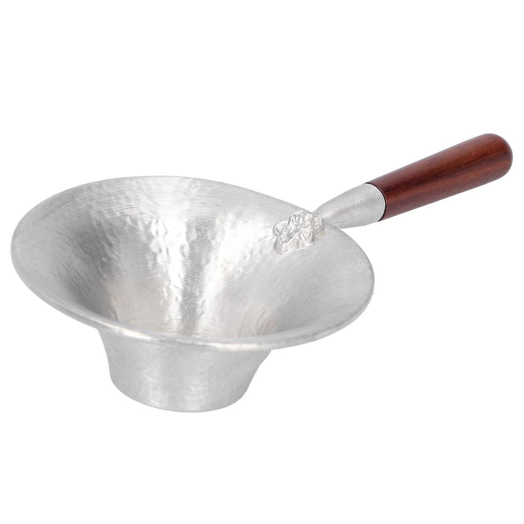 Tea Strainer Innovative Tea Leaf Infuser Filter Brewing Device for Home Office UseRed Wood Handle