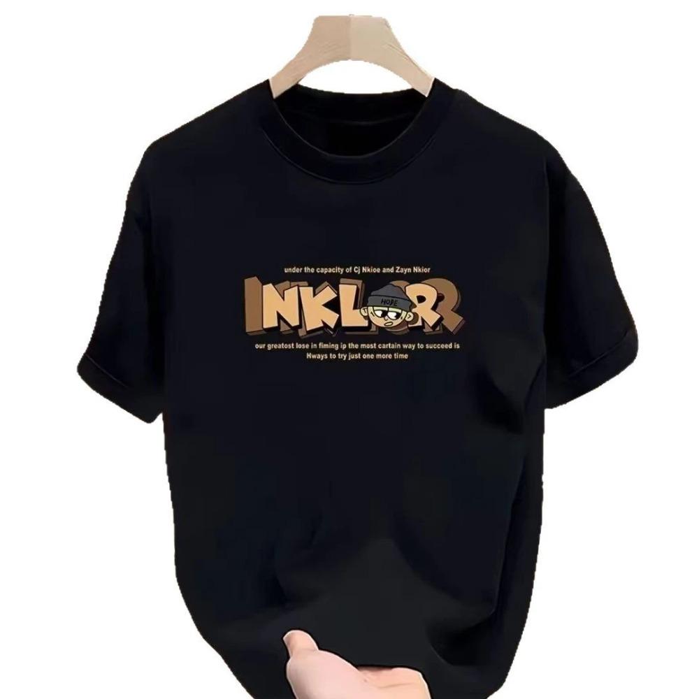 

Летняя модная брендовая футболка из плотного хлопка с коротким рукавом, мужская и женская модная брендовая принтованная летняя футболка с круглым вырезом XXXXL