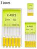 3boxes,6Pcs/Box Dental K Files 21mm/25mm Hand Use Files Stainless Steel Root Canal Files Dentistry Endodontic Instruments