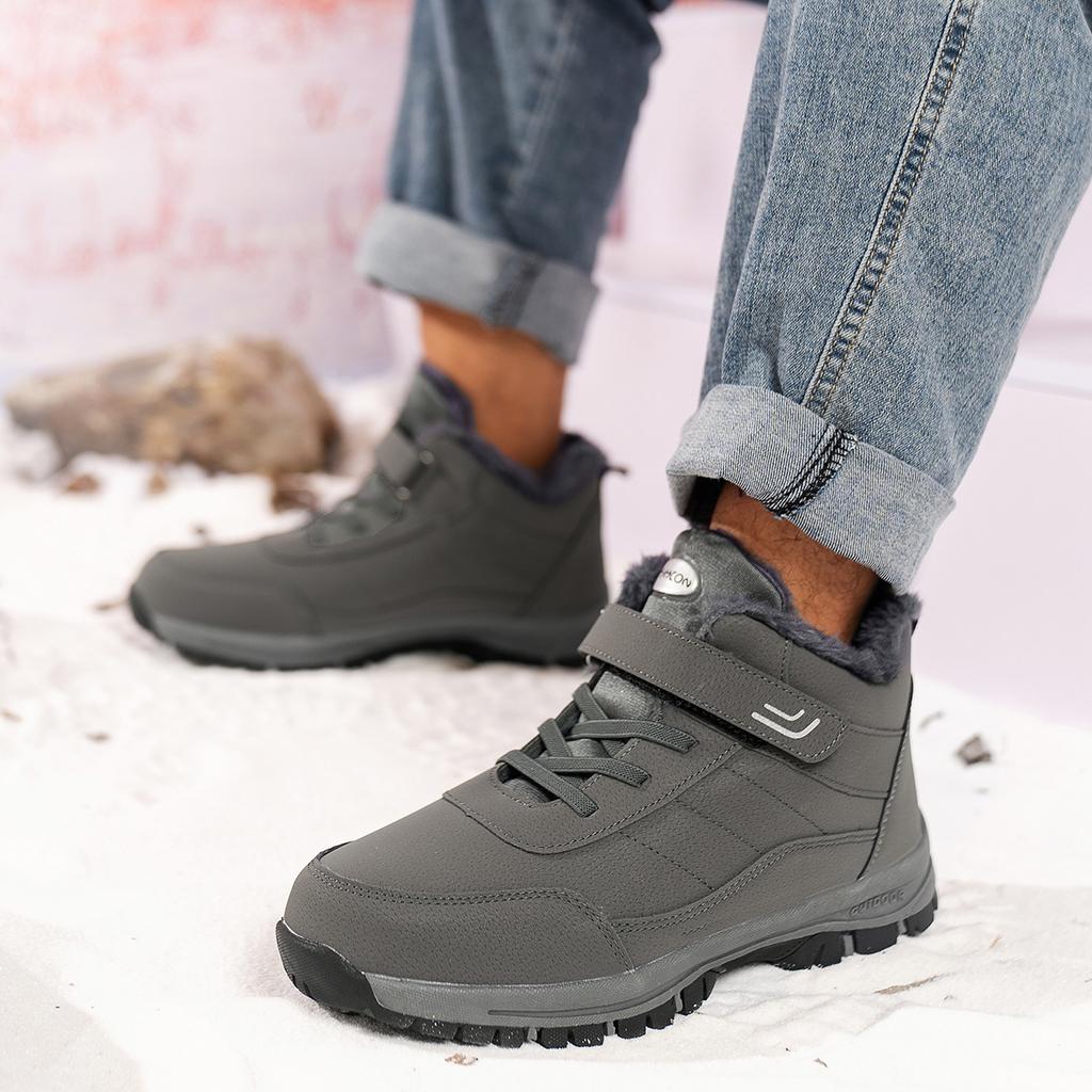 Botas de Neve para Clima Frio Extremo - Sapatos de Inverno Térmicos Isolados para Serviço Pesado com Solas de Borracha Antiderrapantes, Botas de Montanhismo com Cadarço