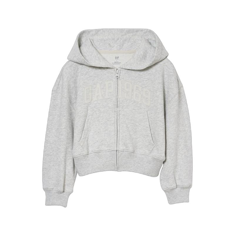 GAP Girls Logo Patch Zip-Up Hoodie L