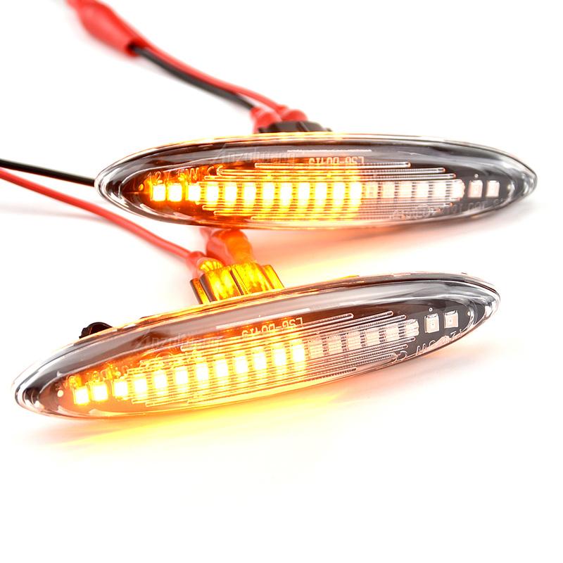 2PCS Led Dynamic Side Marker Turn Signal Light For Lexus IS250 IS350 SC430 Toyota MARK X REIZ CROWN UZZ40 Highlander Camry 40