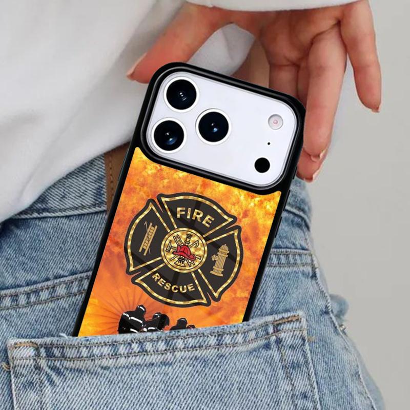 Fire Fighter Hero Phone Case for iPhone 16e 15 14 13 12 17 Pro Max Plus Air 17pro Cover Coque