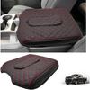 Center Console Cover for Chevy Silverado/GMC Sierra Accessories 2019-2023 2024 2025 2026 Armrest Cover Middle Console Armrest Lid Leather Protector