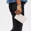 Coach Corner Zip 16 Crossgrain Leather Clutch Wallet Mini Women Wallet White 58032-IMCHK