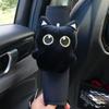 New Black Cat Plush Seat Belt Cover Cute Animal Car Shoulder Pad Pillow for Women Safety Belt Protector Gift for Cat Lovers