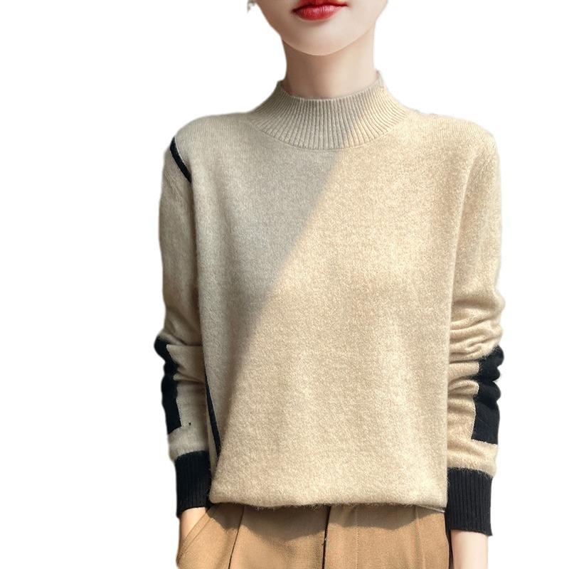 2024 Women's Autumn-Winter Slim Fit Wool Turtleneck Long Sleeve Sweater Top