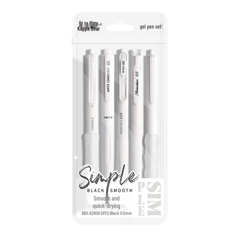 Sada gélových pier Fresh Push s rýchloschnúcim atramentom: Čierna, Biela, Študentské domáce úlohy a podpisové perá