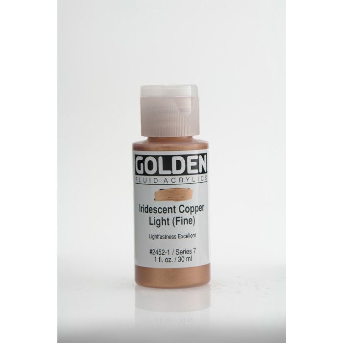 Peinture acrylique - GOLDEN - Copper Light Fine Iridescent - 30ml - Haute résistance - Bonne adhérence