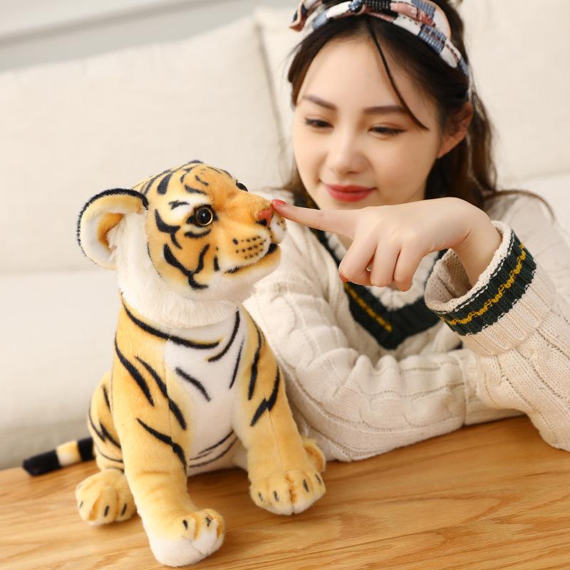 Simulation Tiger Doll Doll Plush Toy Siberian Tiger White Tiger Little Tiger Cloth Doll Children'S Gift Decoration