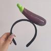 Novelty Knitted Headbands Stuffed Vegetables Hairbands Comfortable Costume Headpiece for Party Costume Accessory