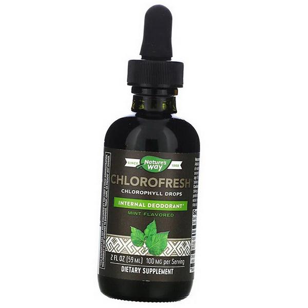

Рідкий Хлорофіл, Chlorofresh Drops, Nature s Way 59мл М ята (70344003) 59ml Mint