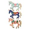 1/3Pcs Brooch Pin Vintage Enamel Horse Design Brooch Zinc Alloy Horse Ornament Christmas Costume Accessory