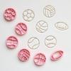 6x Clay Earrings Moulds Basketball Earring Cutting Molds Jewelry Making Molds Clay Earrings Cutter