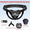 Adjustable Strap On Dildo Harness Adult Sex Toys for Women Men Leather Belt with 2 Size Metal O-Rings for Lesbian Gay Anal Toys