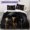 Rose Skull Pattern Bedding uilt Set uilt Cover Pillowcase Home Decoration Birthday Gift (1 * duvet cover + 2 * pillowcase without core)
