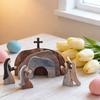 Wooden Empty Tomb Easter Decorations Jesus Resurrection Scene Table Sign Home Office Tabletop Religious Ornament Christian Gifts