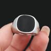 Punk Romantic Vinyl Ring For Men Women Couple Wedding Jewelry Stainless Steel Smooth Rings Hip Hop Party Fashion Jewelry Gifts