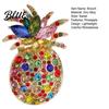 Tropical Fruit Pin Women Brooch Dazzling Rhinestones Inlaid 3D Pineapple