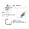 MODIAN Verlobung AAAAA Kubikzircon Mode Ringe Echt 925 Sterling Silber Ehering Brautschmuck für Frauen