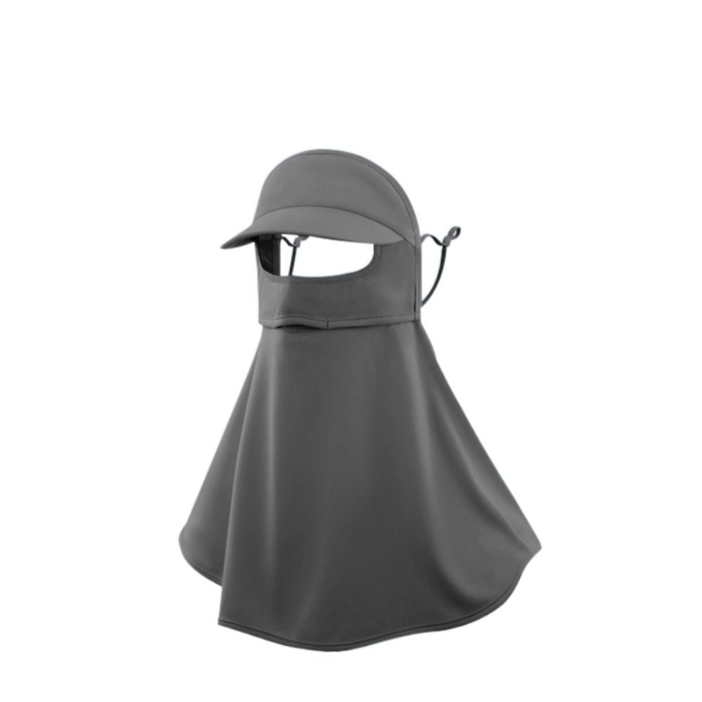 

Sunscreen Face Scarf Face Cover Face Mask Mask With Hat Thin Ice Silk Mask Hiking темно серый