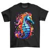 Sea Horse Paint Drip Design - Funny and Stylish! Unisex Printed T-Shirt Mens Womens Tees Top That Screa