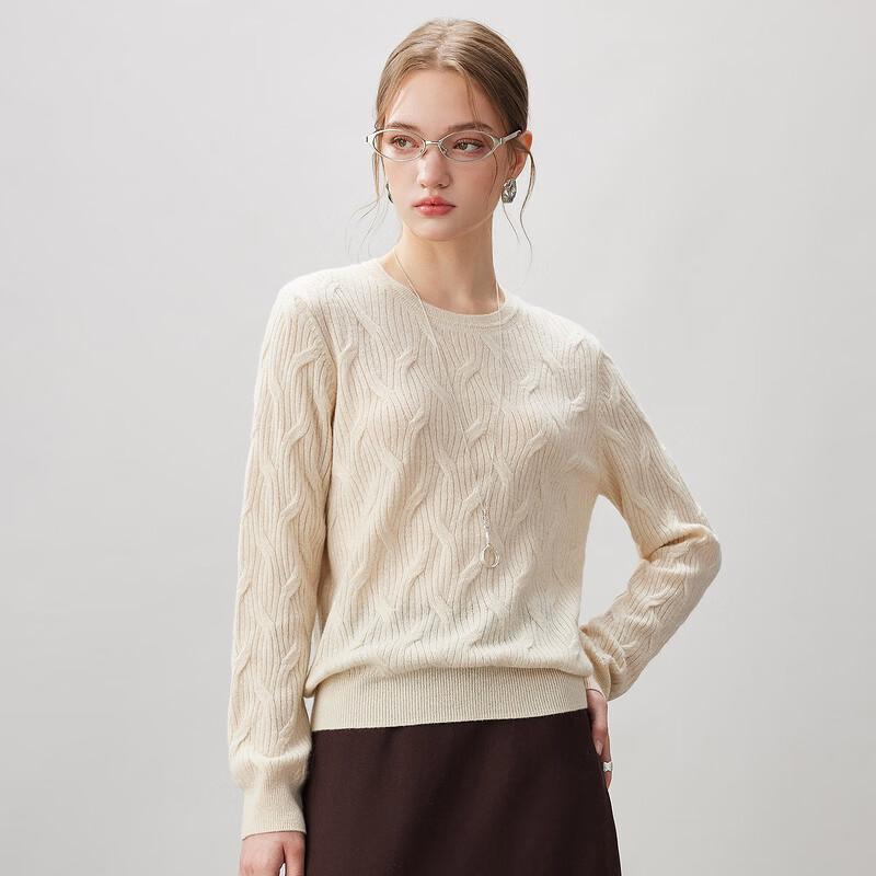 Kemon Boka 100% Cashmere Women's Cable Knit Sweater