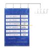 W89C Learning Pocket Chart Sentence Strips Holder Teaching Hanging Bag with Hook