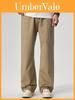 Men Casual Cotton Straight Leg Pants With Drawstring Closure For Spring Youth Fashion