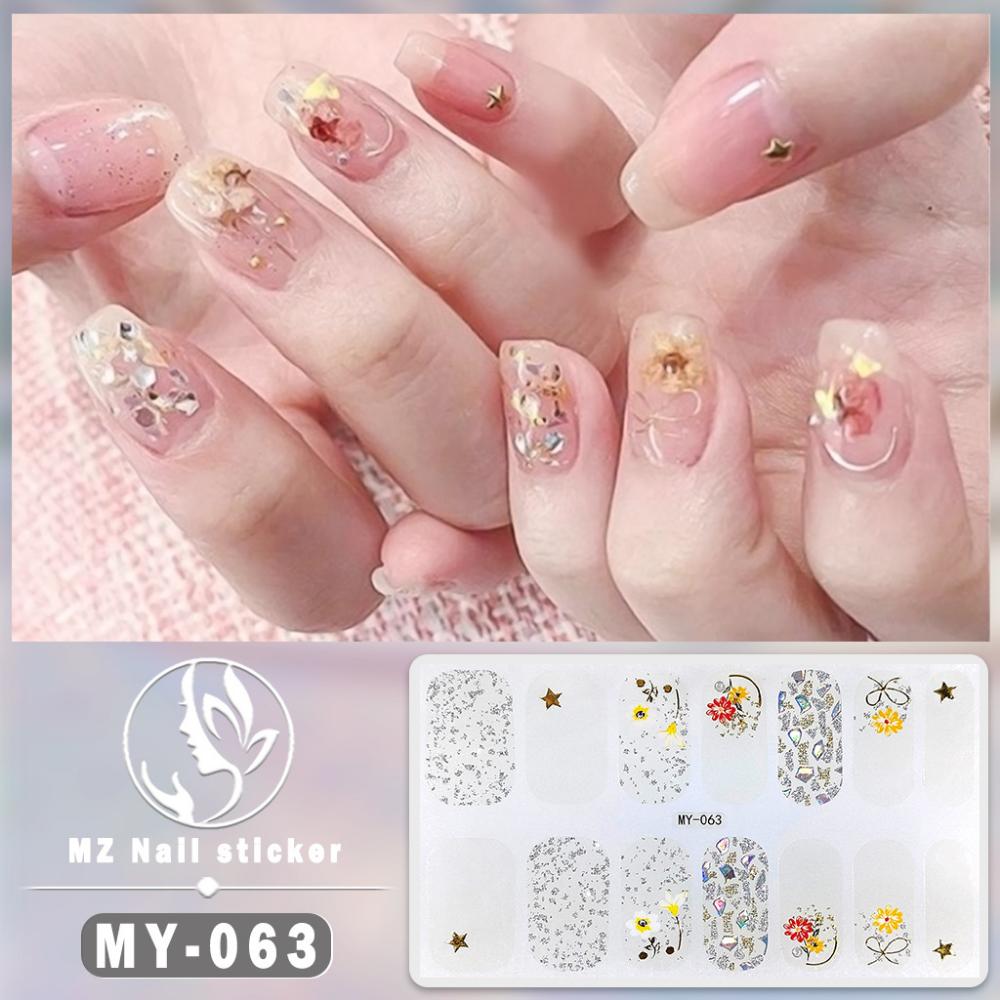 New Year's New Three-dimensional Waterproof No-bake Gel Nail Polish Film Full Sticker Ins Wind Nail Film Paper Nail Film