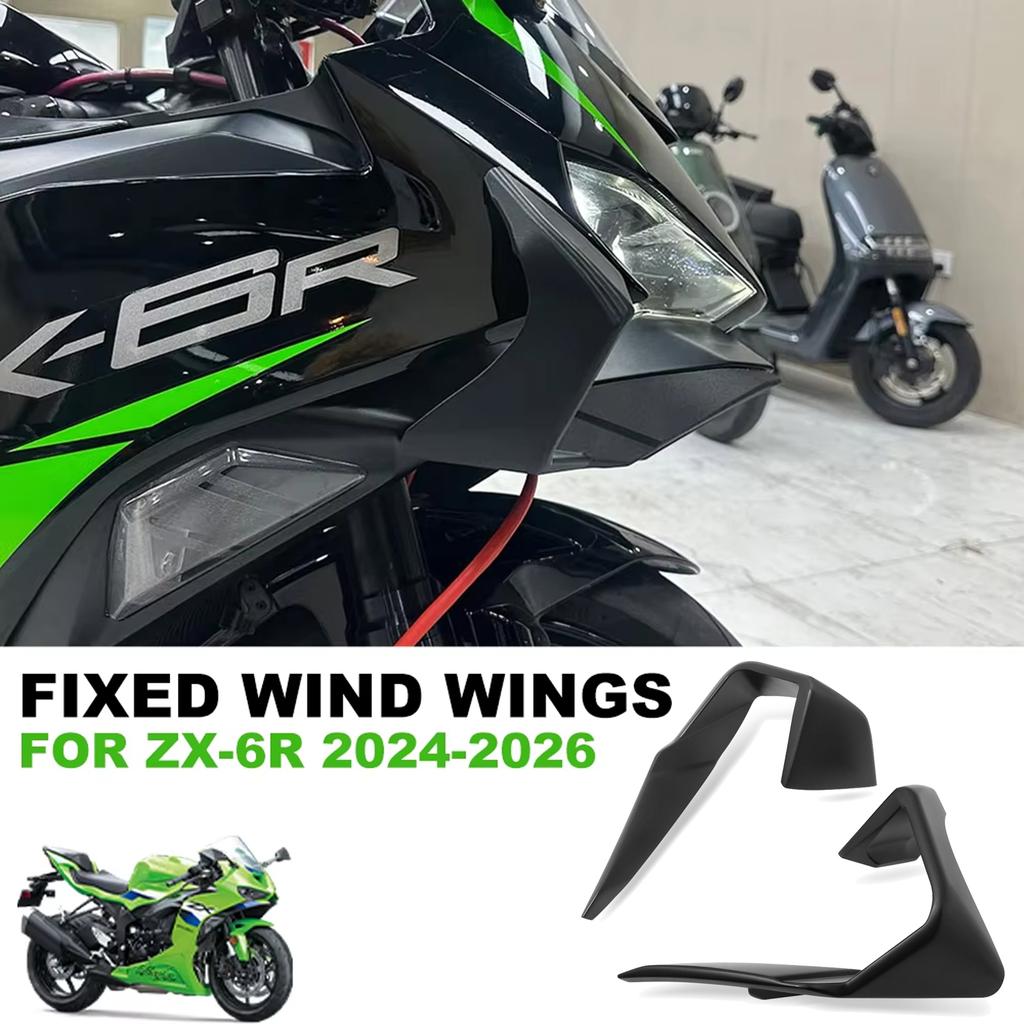 Side Downforce Spoilers Fairing Winglet For KAWASAKI ZX6R ZX-6R 2026 2025 2024 Motorcycle Naked Side Front Aerodynamic Wind Wing