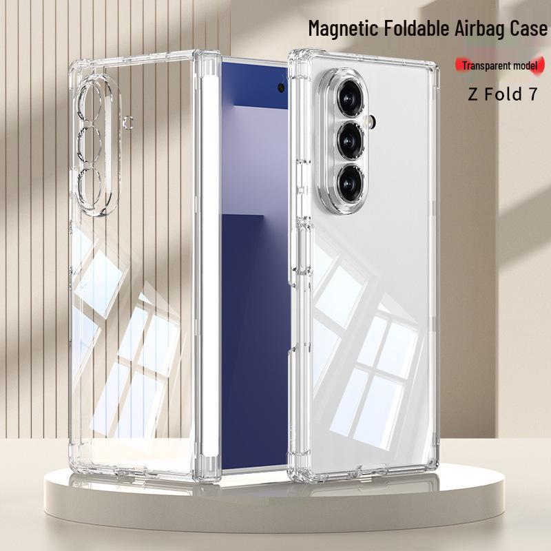 Samsung Z Fold7 Airbag Drop-proof Magnetic Magsafe Acrylic Case for 6th/7th Gen Foldable Phone.