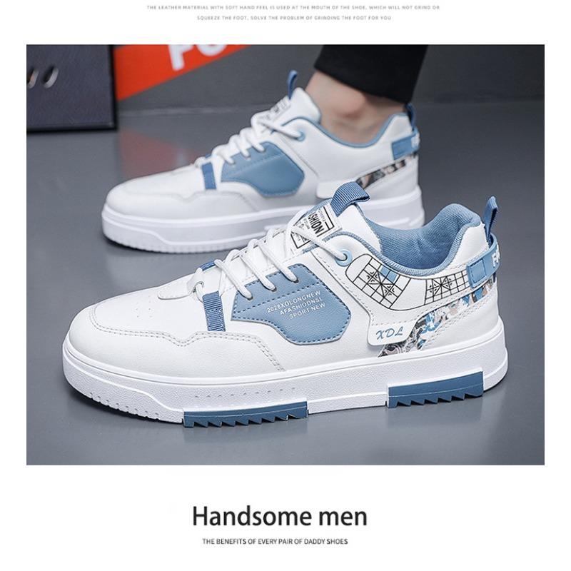 Men's Color Block Sneakers Non-slip Platform Casual Skate Shoes Fashion Streetwear Footwear