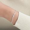 Pandora Glitter Halo Tennis Adjustable 925 Silver Synthetic Cubic Zirconia Bracelet Women's Multicolor Silver 16 Mirror Jewelry Box
