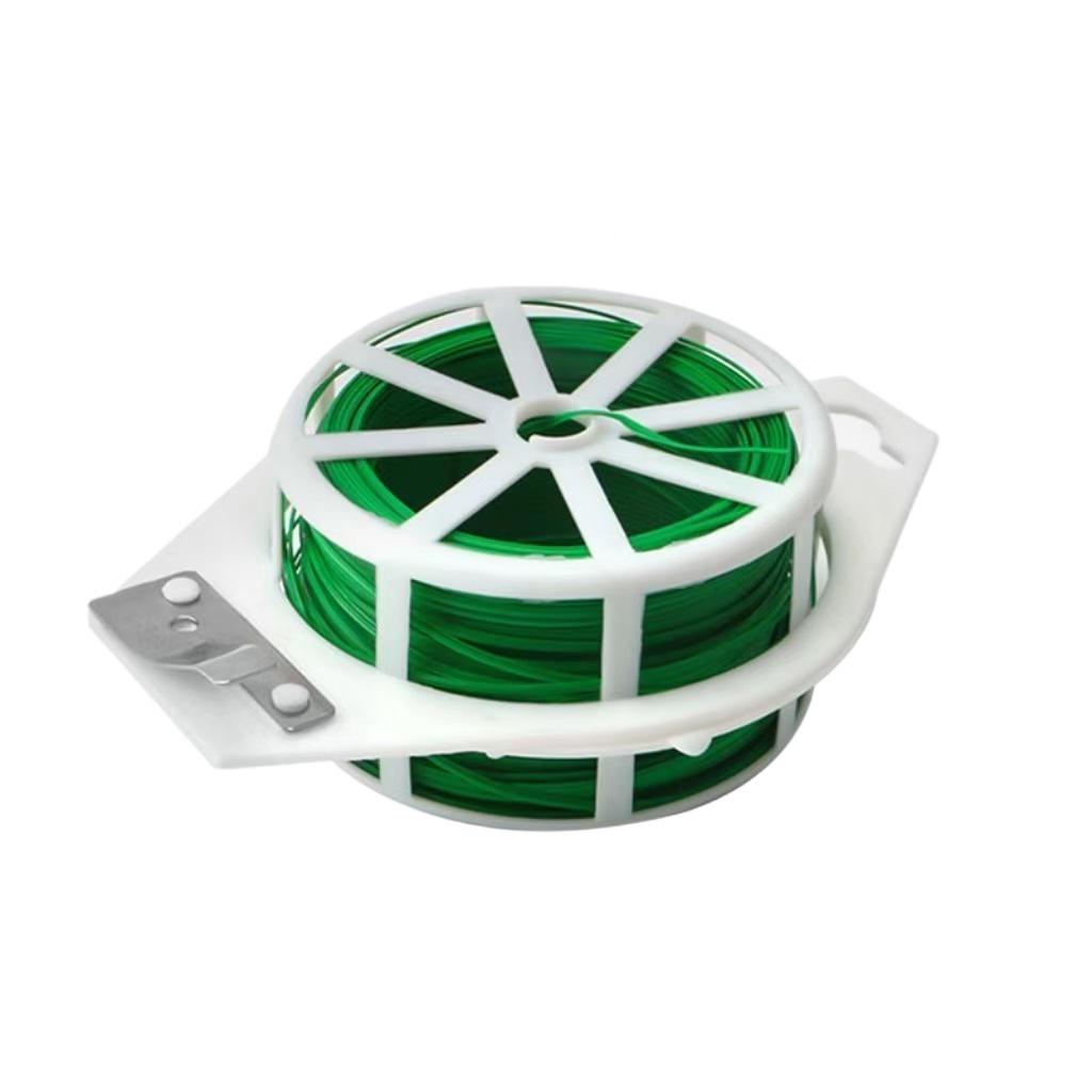 E-commerce Garden Tie: 150m Self-Cutting Green Wire for Plant Bundling & Vine Support