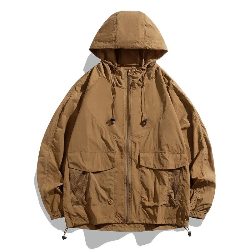 Men s Lightweight Spring/Summer Outdoor Sun Protection Jacket—American Retro-Style Versatile Jacket XS