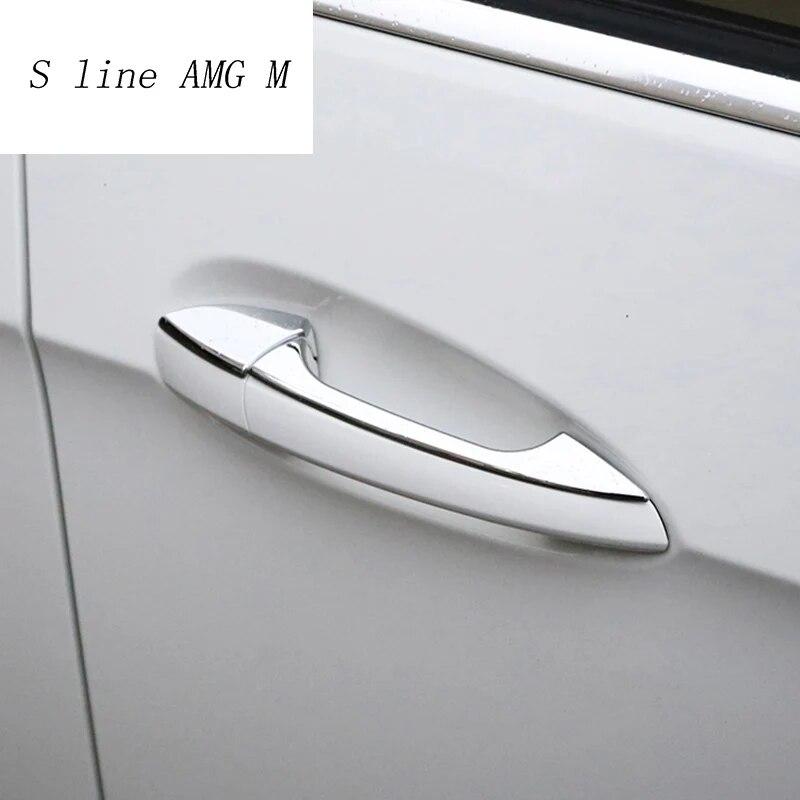 Car Styling Outer Door Bowl And Handle Protective Stickers Cover Trim for Mercedes Benz GLE W166 ML GL GLS X166 Auto Accessories