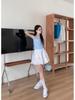 Summer 2025 Women's High-Waist White A-Line Puffy Skirt - Anti-Exposure, Hip-Wrapped Design