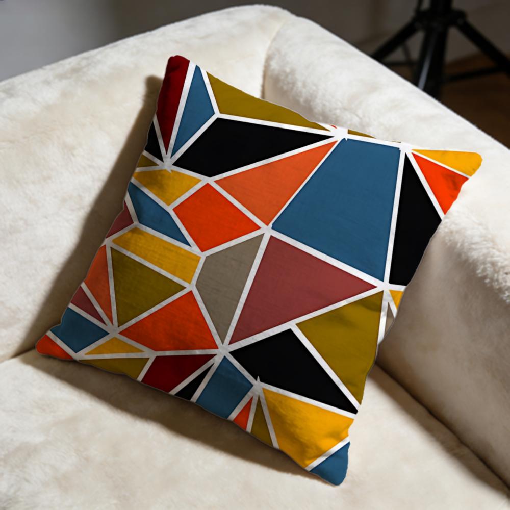 Triangle Cushion Cover Soft Decorative Pillow Case Suitable for Bedroom Sofa Car Travel Use