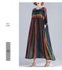 Plus Size Striped Short Sleeve Dress for Women
