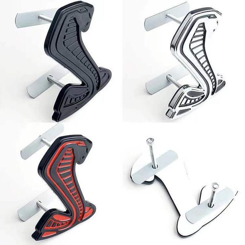 3D Metall Mustang Schlange Kobra Viper GT350 Autoaufkleber Abziehbilder Motorhaube Frontgrill Emblem Für Ford Mustang Shelby SVT GT500
