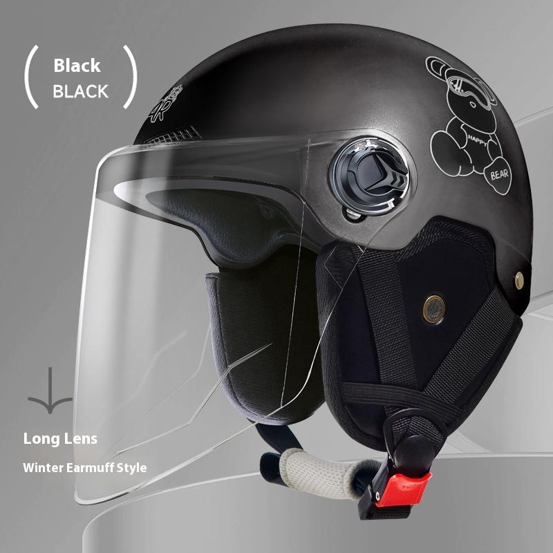 Electric Vehicle, Motorcycle, Women's Summer Battery Car, Half Helmet, Men's Four-season Universal Safety Helmet