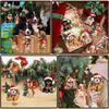 10/20/30pcs Set Rustic Wooden Dog Ornaments - Christmas Hanging Decorative Pendants, Pet-Themed Christmas Decor