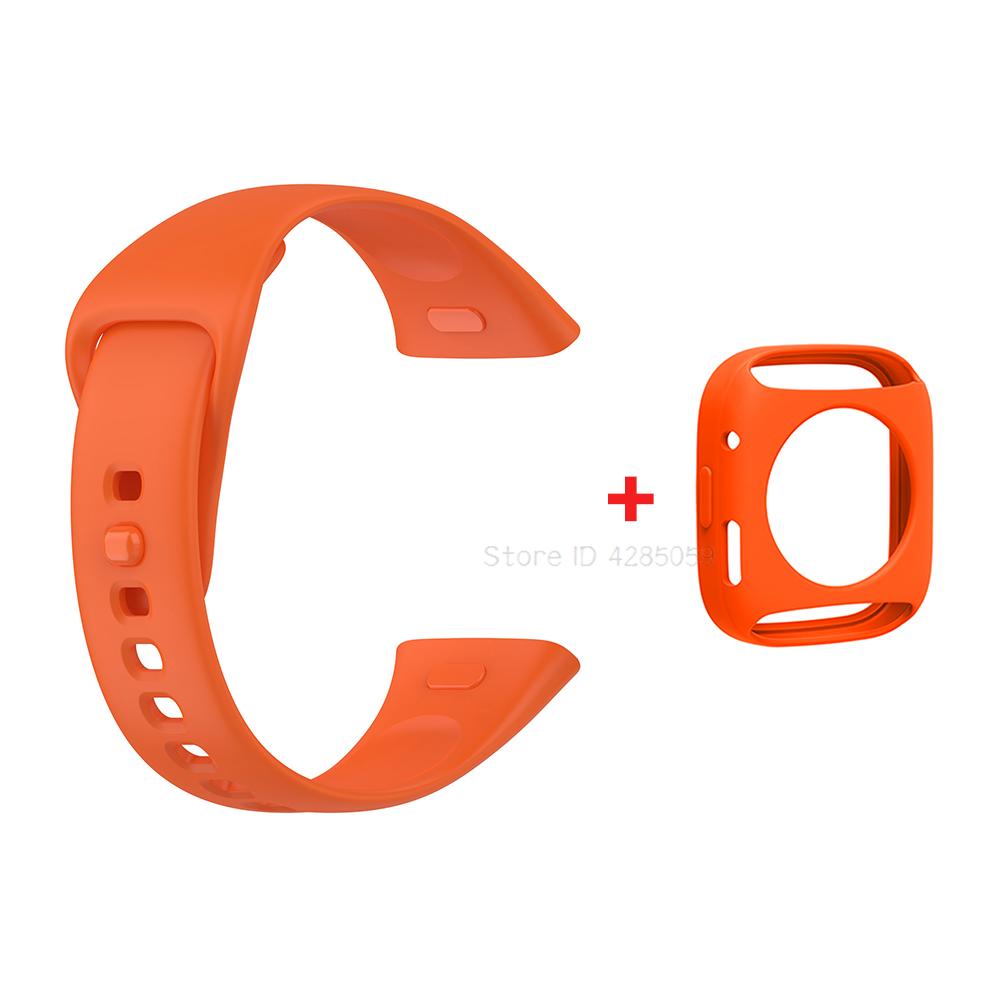 Silicone Strap+Protective Cover for Redmi Watch 3 Replacement Wrist Strap Bumper for Xiaomi Mi Watch Lite3 Wristband Bracelet