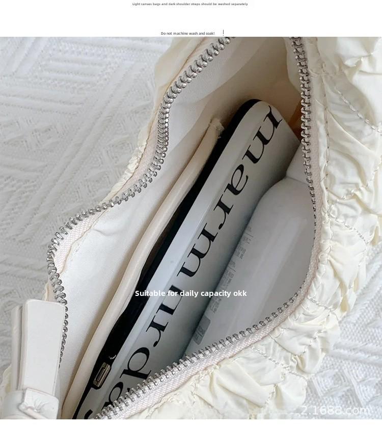 2025 Cloud Plissee Knödel Tasche - Niedliche Windbeutel Unterarmtasche für Studenten